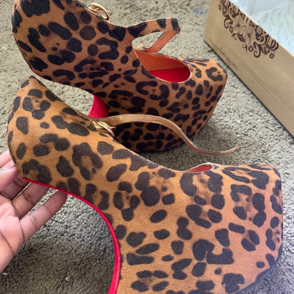 Leopard HeelLESS WEDGE